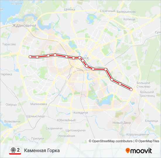 Метро 2: карта маршрута