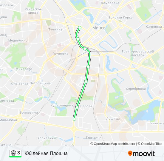 Метро 3: карта маршрута