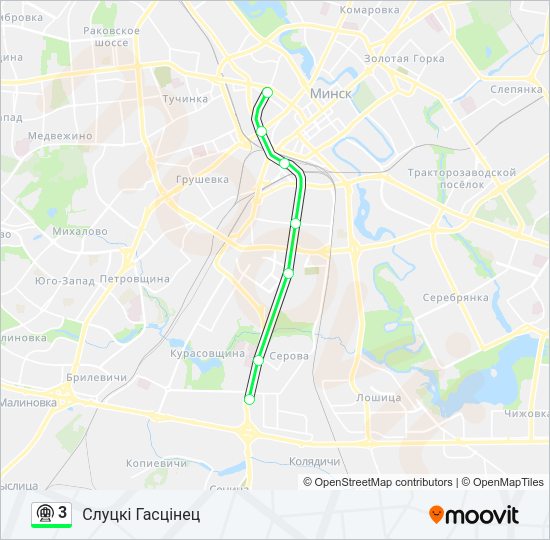 Метро 3: карта маршрута