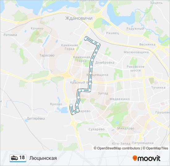 Троллейбус 18: карта маршрута