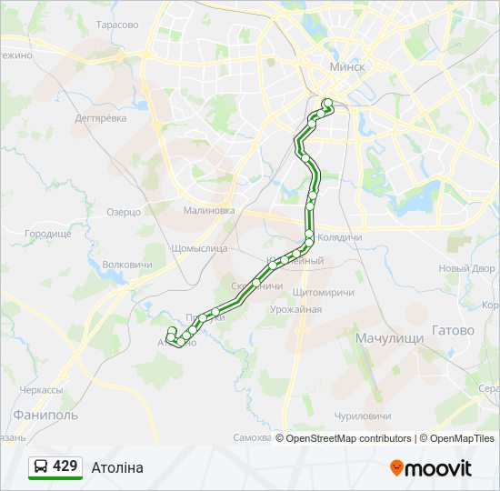 Автобус 429: карта маршрута