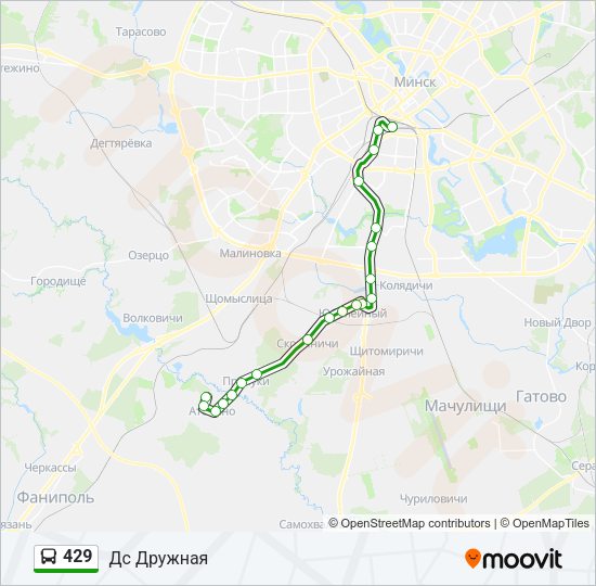 Автобус 429: карта маршрута