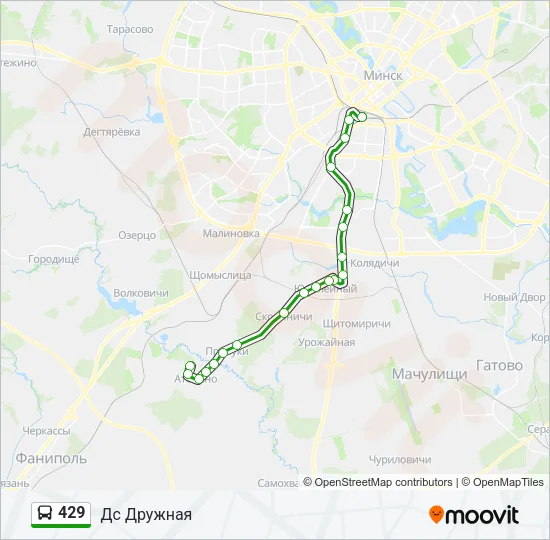 Автобус 429: карта маршрута