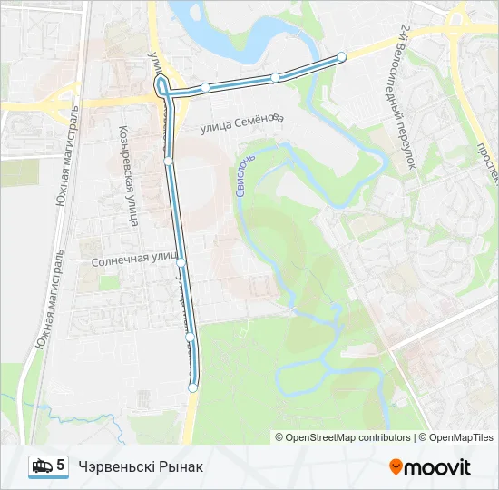5 Trolleybus Line Map