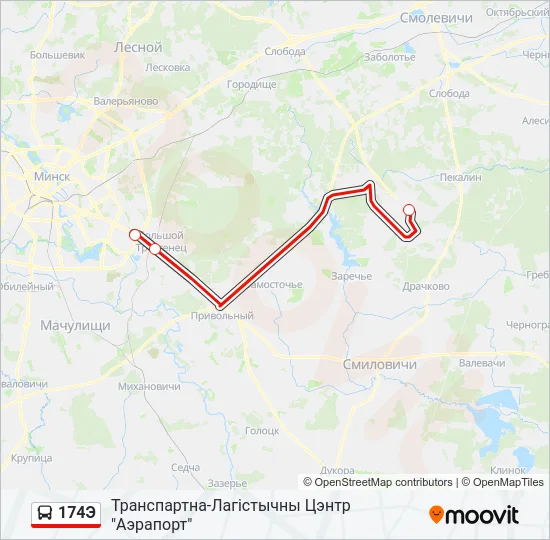 174Э Bus Line Map