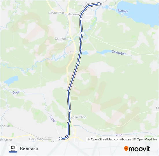 6621/6622 Train Line Map