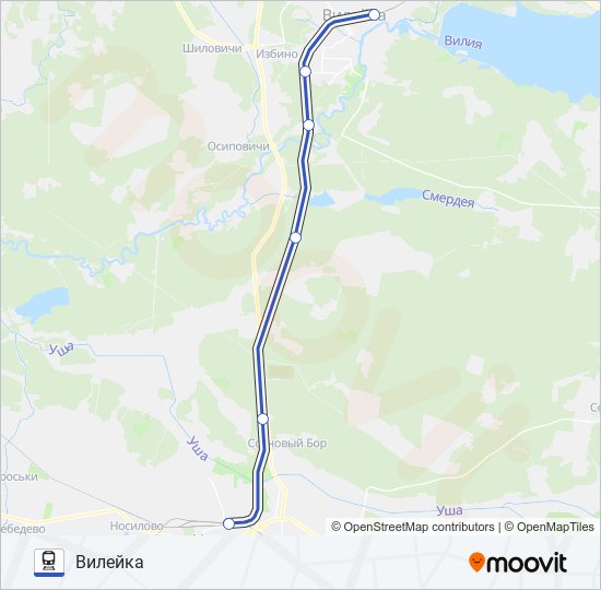 6625/6626 train Line Map