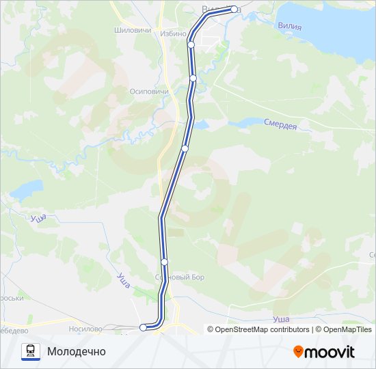 Поезд 6683/6684/6676: карта маршрута