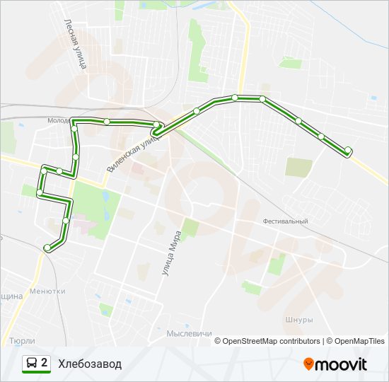 Автобус 2: карта маршрута