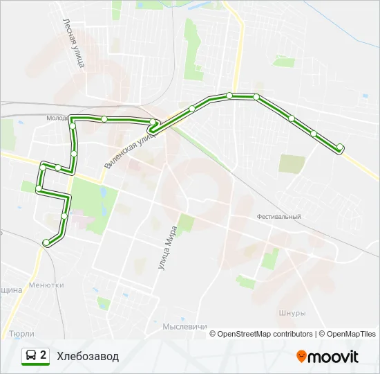 2 Bus Line Map