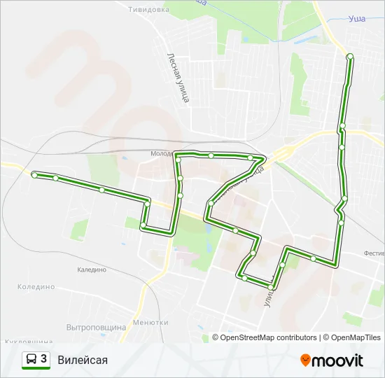 3 Bus Line Map