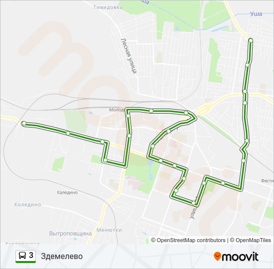3 Bus Line Map