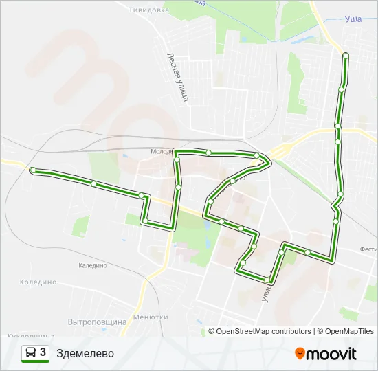 3 Bus Line Map