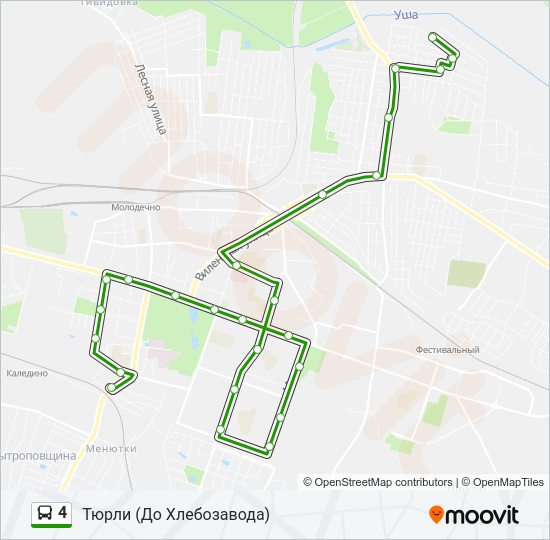 4 Bus Line Map
