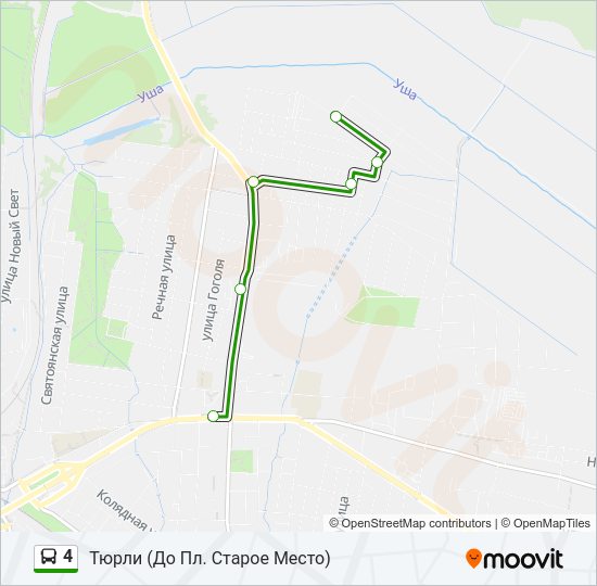4 Bus Line Map