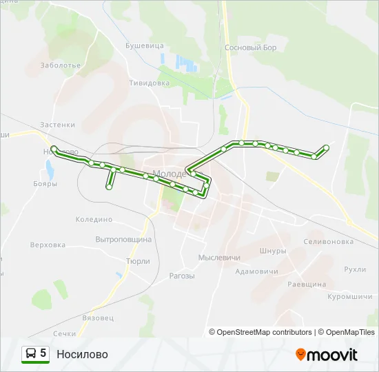 5 Bus Line Map