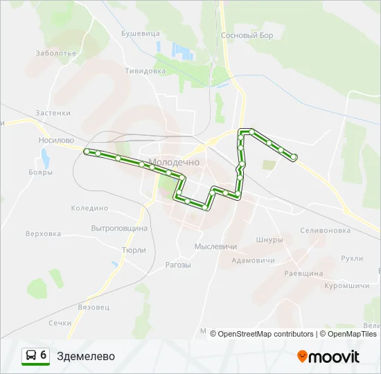 6 Bus Line Map