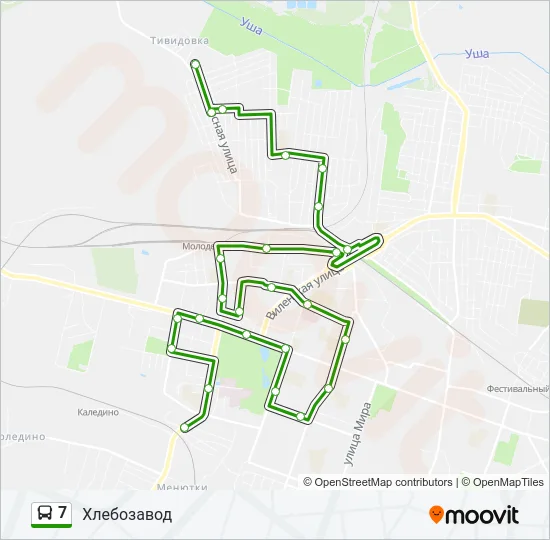 7 Bus Line Map