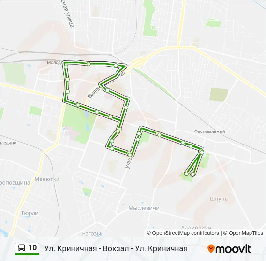 10 Bus Line Map