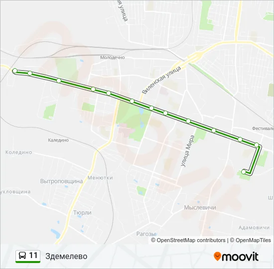 11 Bus Line Map