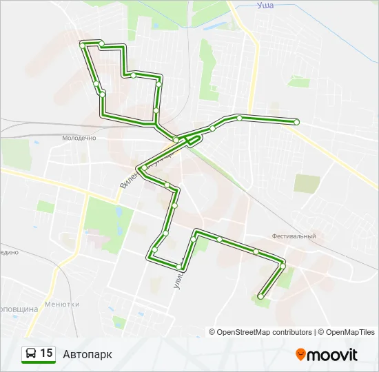 15 Bus Line Map