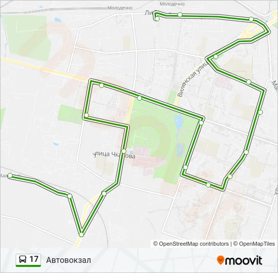 17 Bus Line Map