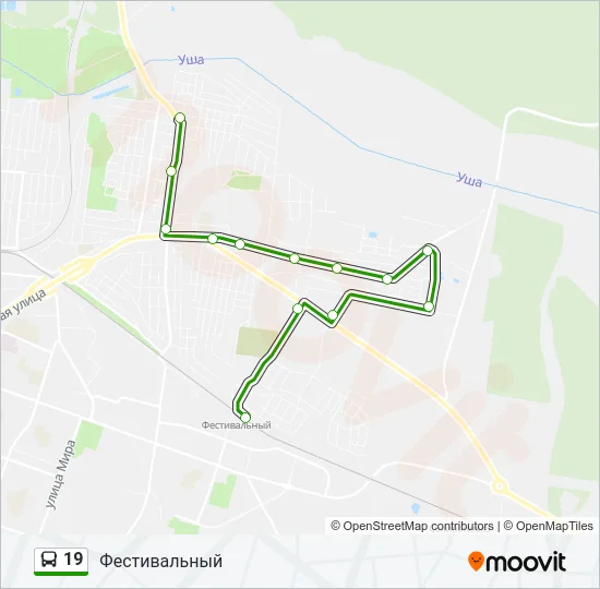 19 Bus Line Map