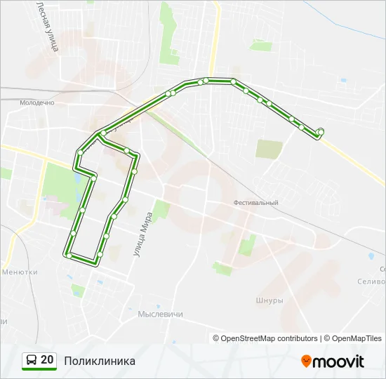 20 Bus Line Map