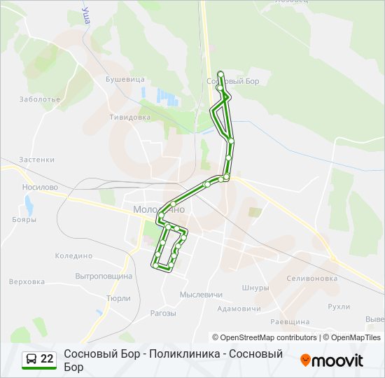 22 Bus Line Map