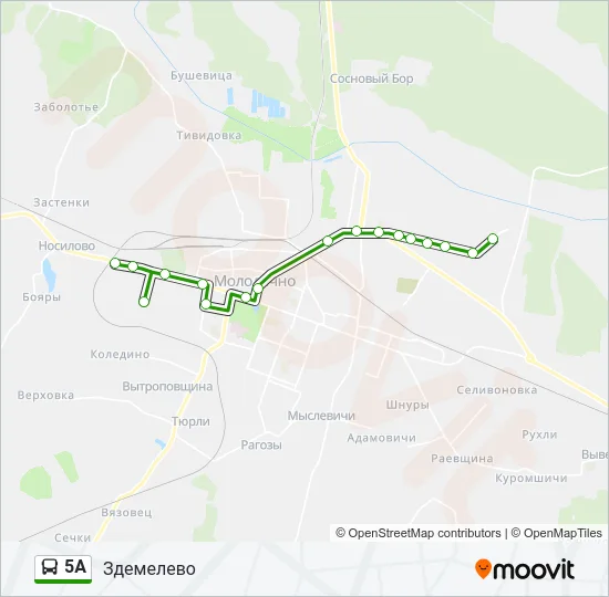 5А Bus Line Map