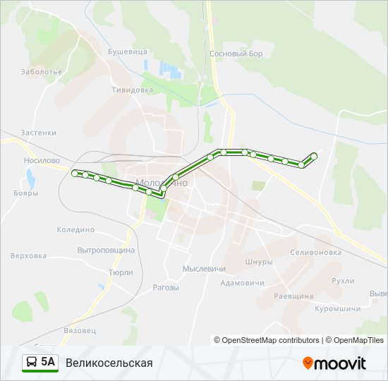 5А Bus Line Map