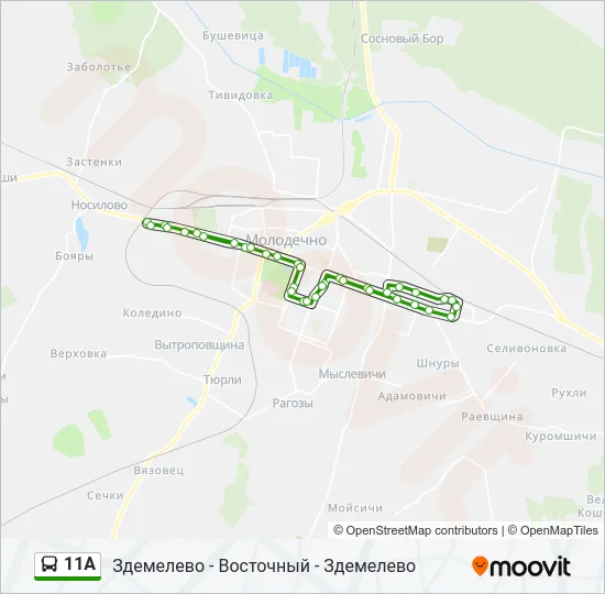 11А Bus Line Map