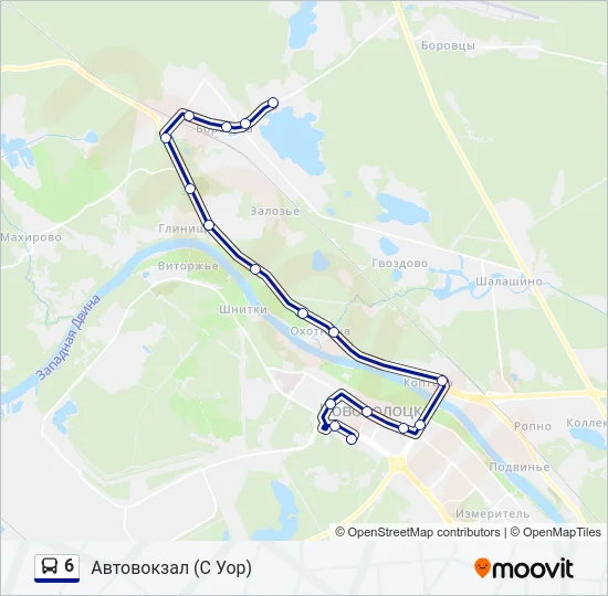 6 Bus Line Map
