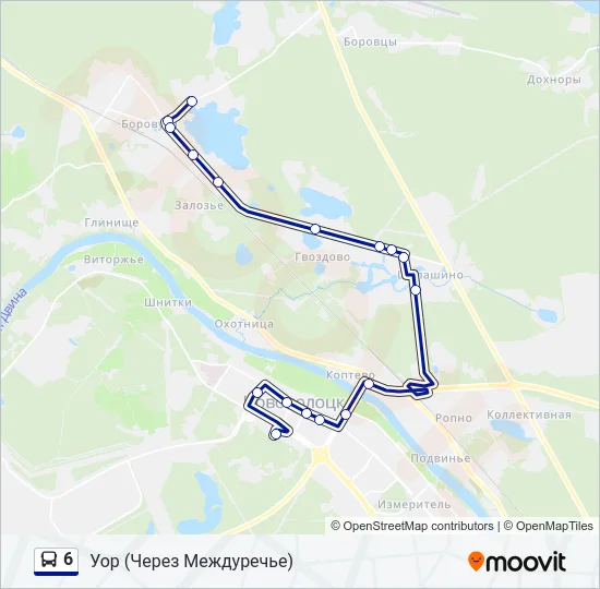 6 Bus Line Map