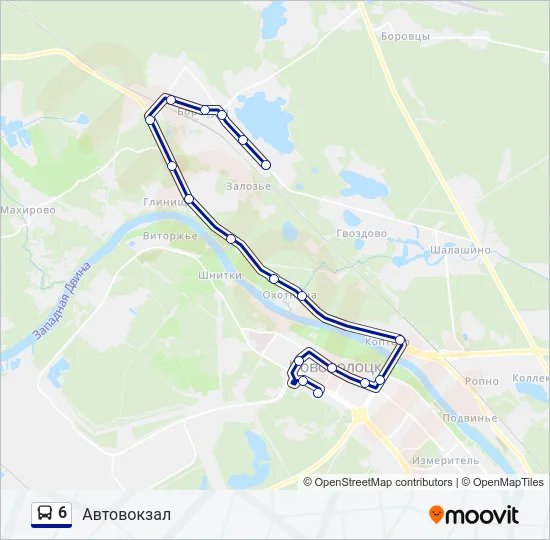 6 Bus Line Map
