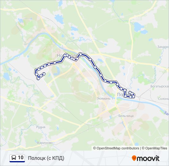 10 Bus Line Map