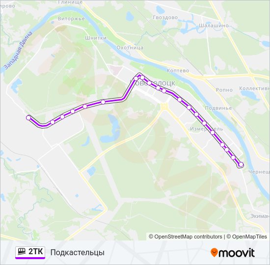 Фуникулер 2ТК: карта маршрута