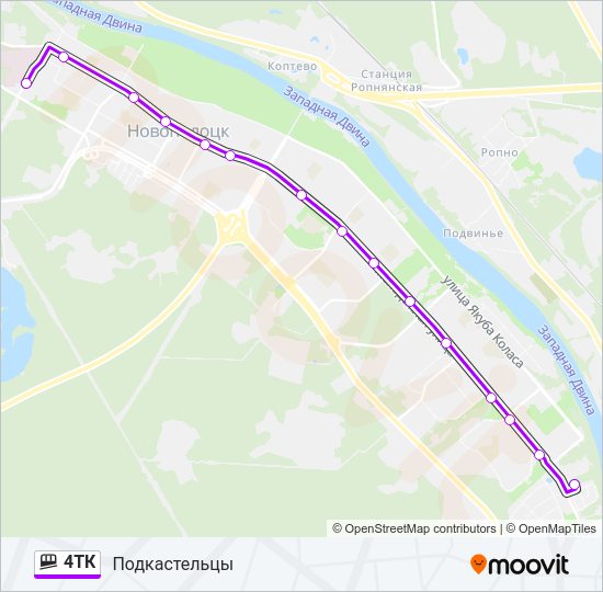 Фуникулер 4ТК: карта маршрута