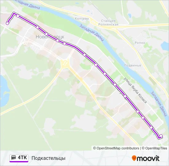 4ТК Funicular Line Map