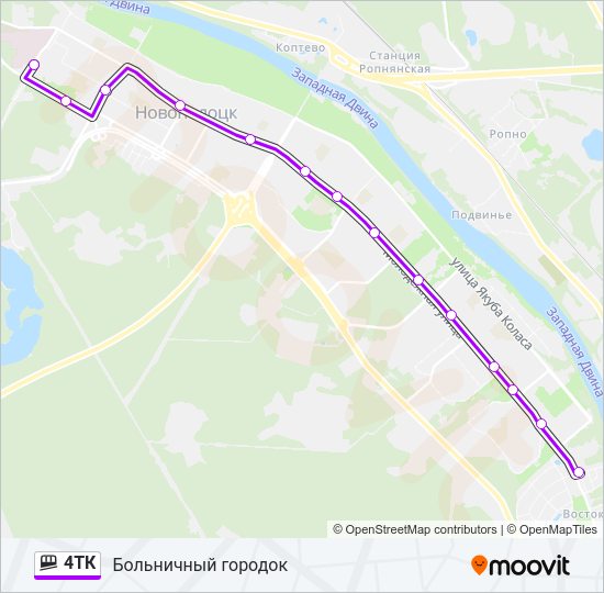Фуникулер 4ТК: карта маршрута