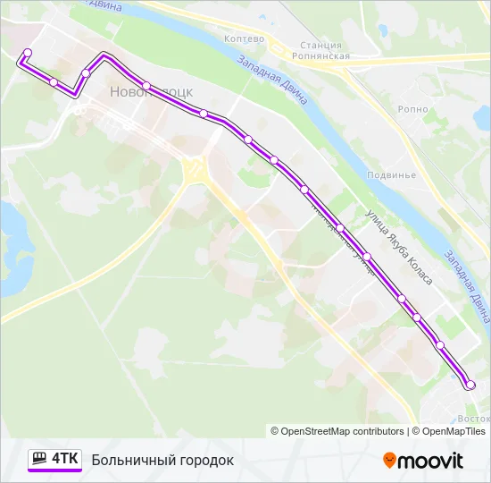 Фуникулер 4ТК: карта маршрута