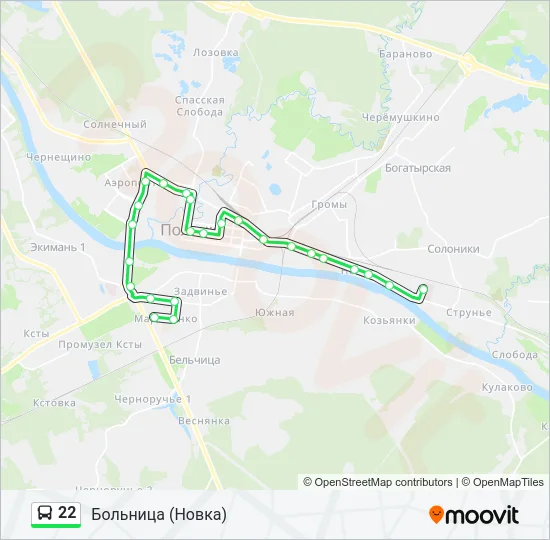 22 Bus Line Map