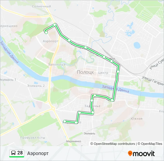 28 Bus Line Map