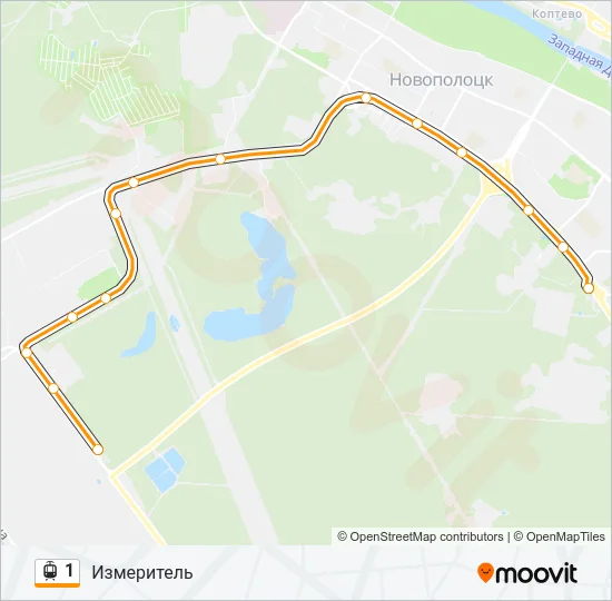 1 Light Rail Line Map