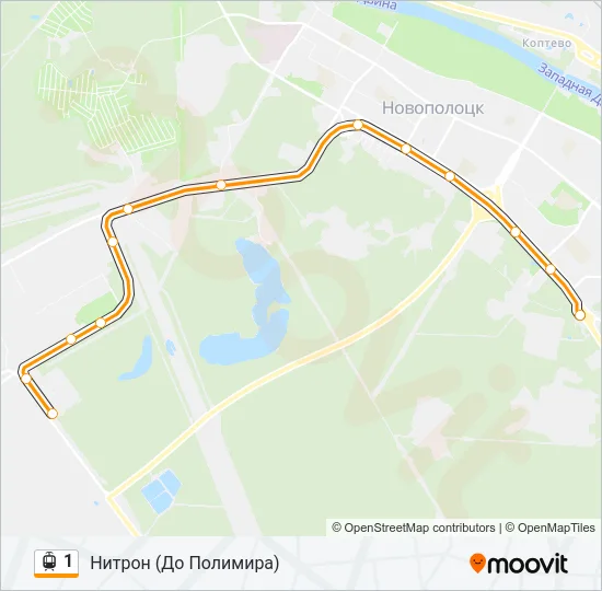 1 Light Rail Line Map