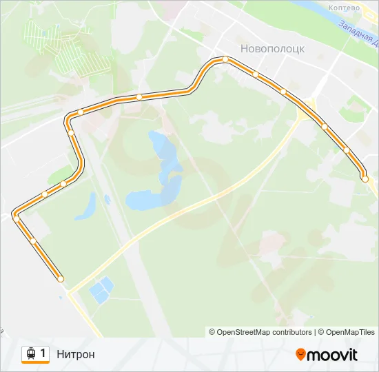 1 Light Rail Line Map