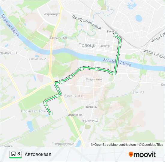 3 Bus Line Map