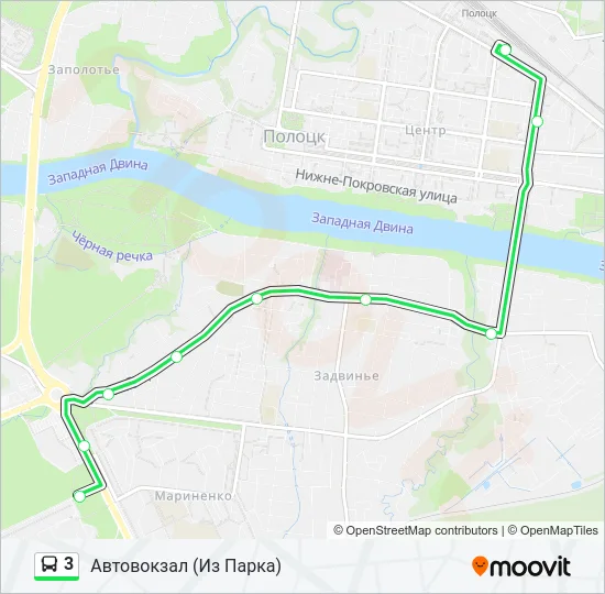 3 Bus Line Map