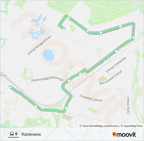 Автобус 6: карта маршрута