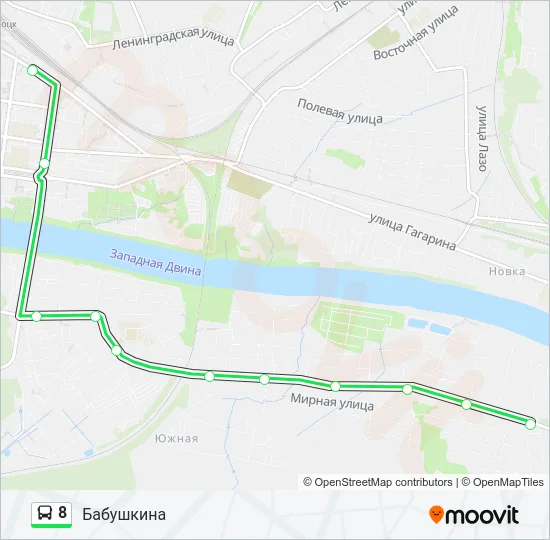 8 Bus Line Map